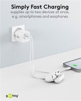 USB-C™ PD GaN Dual-Schnellladegerät Nano (20 W) weiß
