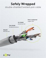 CAT 6A Patchkabel, S/FTP (PiMF), 3 m, grau, 5er-Set