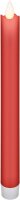 5er-Set rote LED-Echtwachs-Stabkerzen, inkl. Fernbedienung und 10x AA (LR 6)