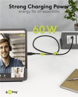 USB-C™-Kabel, USB 3.2, 60 W, 10 Gbit/s, Power Delivery, 3 m