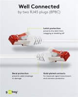 CAT 6 Patchkabel, S/FTP (PiMF), 3 m, weiß, 5er-Set