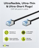 Ultraflexibles CAT 6A Patchkabel, slim, U/FTP, schwarz
