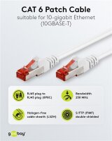 CAT 6 Patchkabel, S/FTP (PiMF), 2 m, weiß, 10er-Set