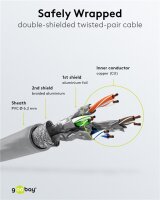 RJ45-Patchkabel CAT 6A S/FTP (PiMF), 500 MHz mit CAT 7 Rohkabel, 2 m, grau, 10er-Set