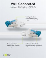 CAT 6A Patchkabel, S/FTP (PiMF), 1 m, weiß, 10er-Set