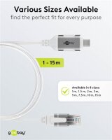 Ethernet-Kabel USB-C™ 3.1 auf RJ45, Slim, 15 m