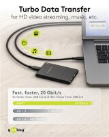 USB-C™-Kabel, USB4™, 100 W, 20 Gbit/s, Power Delivery, 2 m