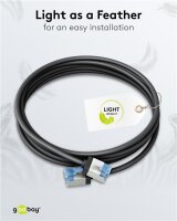 Ultraflexibles CAT 6A Patchkabel, slim, U/FTP, schwarz