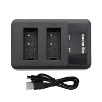 Dual-Ladegerät - DF-CNE170UH für Canon LC-E17 / LC-E17C / LP-E17 - Input: 5 Volt 2A; Output: 8,4 Volt 600mA