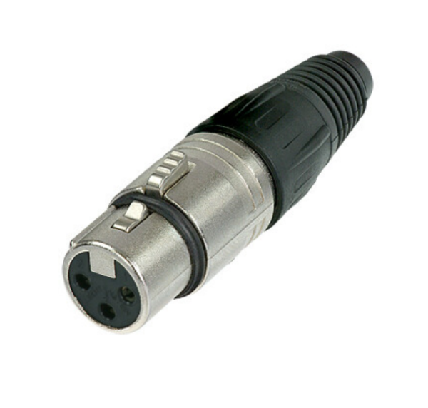 NEUTRIK - NC3FX - XLR-Kabelbuchse, 3-Polig, silber Beschichtet, vernickelt, female