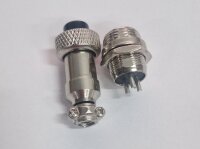 Steckverbinder-Set - Stecker und Buchse GX12-3, 3-polig