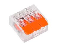 Set - Connector HR221-413 - 3er Steckverbinder Drahtblockklemme Klemme Klemmenkabel wiederverwendbar - 100 Stück
