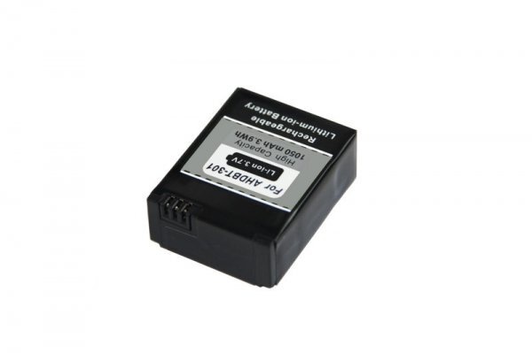 Ersatzakku - GoPro AHDBT-201 / AHDBT-301 - 3,7 Volt 1050mAh Li-Ion