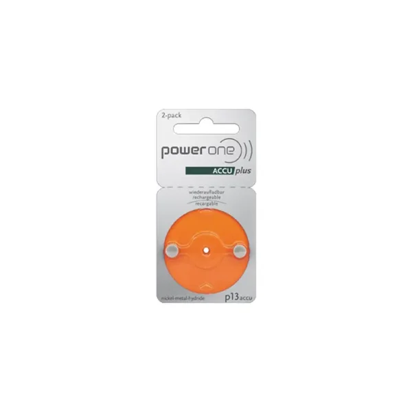 powerone - ACCUplus - p13 - 1,2 Volt 30mAh Ni-MH - Hörgeräteakku - 2er Blister EOL= Mindeshaltbarkeit abgelaufen