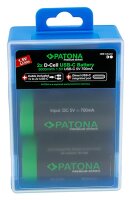 Patona Premium USB-C 2x LR20 Mono D Akkus Lithium 6000mWh 1.5V aufladbar mit 1 zu 2 USB-C Ladekabel
