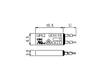 UCHIYA - TUP62-90 - Temperaturschalter 90°C 2,5A