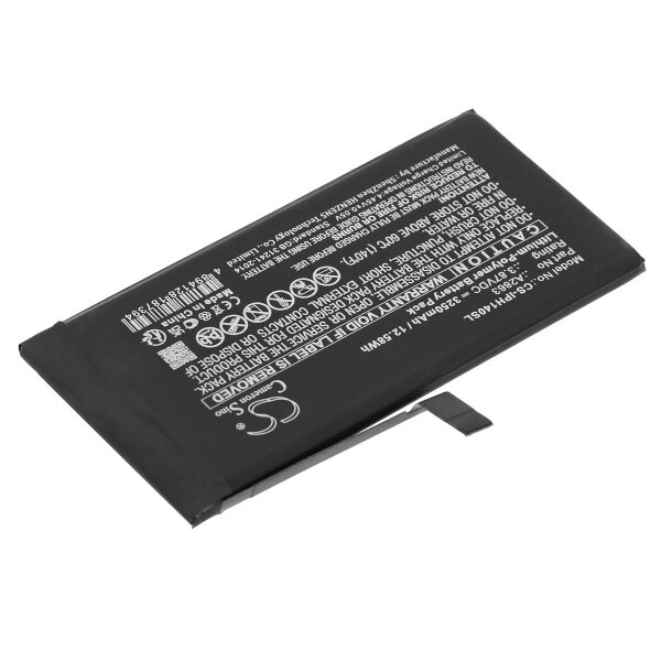 Ersatzakku - CS-IPH140SL- Apple iPhone 14  / A2863 - 3,87 Volt 3250mAh Li-Polymer