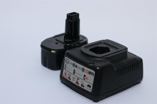 Ersatzakku & Ladegerät Set - BTI SBS-M - 14,4 Volt Ni-MH Akku & GBS-M ASL 61 - 7,2 - 20V Ni-MH Schnellladegerät- aufbereitet