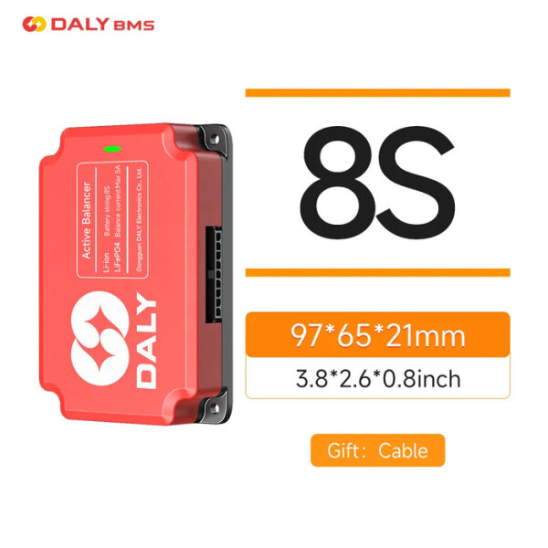 DALY - 5A Active Balancer - 8S LiFePO4 / Li-Ion- 97x65x21mm