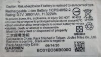 Ersatzakku - Garmin Zumo XT - 361-00133-00 - 3,7 Volt 3000mAh / 11,10Wh Li-Polymer - aufbereitet