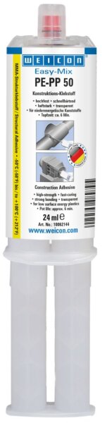WEICON Easy-Mix PE-PP 50 – Konstruktionsklebstoff für spezielle Kunststoffe - 24ml