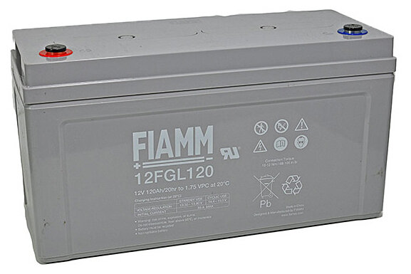 Fiamm - 12FGL120 - 12 Volt 120Ah Pb - Blei-Akku AGM, Longlife, M8 Innengewinde