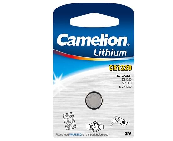 Camelion - CR1220 - 3 Volt 38mAh Lithium - Knopfzelle - EOL = Mindesthaltbarkeitsdatum abgelaufen