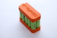 Akkupack F2x5 - 10x Mignon im Zellenhalter - 12 Volt zum Selbsteinbau