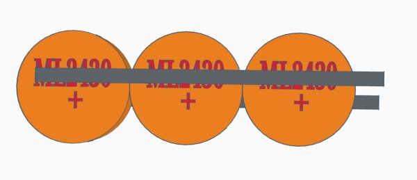 Akkupack für 3xML2430 - 3 Volt 300mAh Li-Ion zum Selbsteinbau