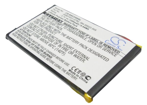 Ersatzakku - CS-NAV3300SL - Navigon 8390-YE01-0780 - 3,7 Volt 1200mAh Li-Polymer