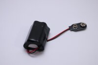 Akkupack F3+2 Micro AAA – 6V 700mAh Ni-MH mit Batterieclip für 9V Block, I-Form