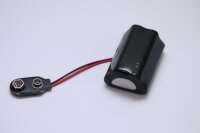 Akkupack F3+2 Micro AAA – 6V 700mAh Ni-MH mit Batterieclip für 9V Block, I-Form