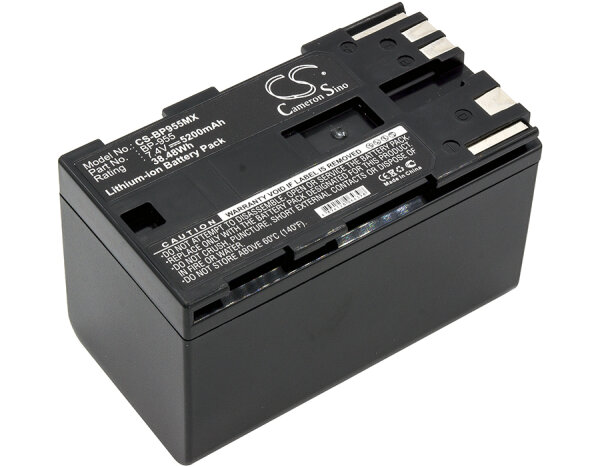 Ersatzakku für Canon BP-955 - 7,4 Volt 5200mAh / 38,48Wh Li-Ion