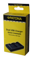 PATONA Dual Schnell-Ladegerät f. Sony NP-BN1 BN1 inkl. Micro-USB Kabel