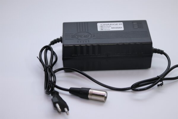 Ersatzladegerät für 60 Volt Elektro-Roller Akkus - 73,5 Volt 3A Pb mit 3er XLR-Stecker