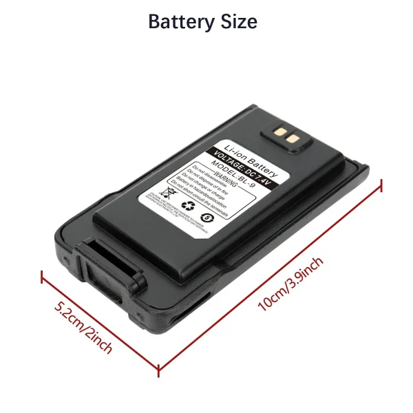 Ersatzakku für Baofeng BL-9 / UV-9R - 7,4 Volt 2200mAh Li-Ion