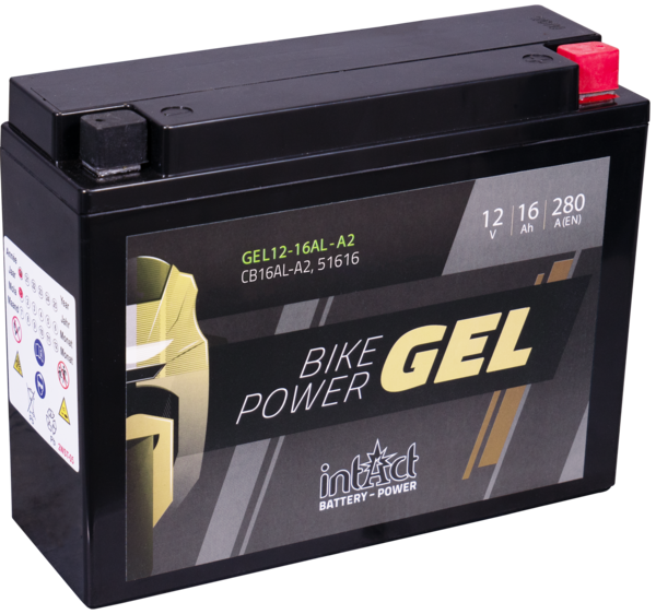 intAct - GEL12-16AL-A2 - Bike-Power GEL -YB16AL-A2 - 12 Volt 16Ah Pb Motorradbatterie