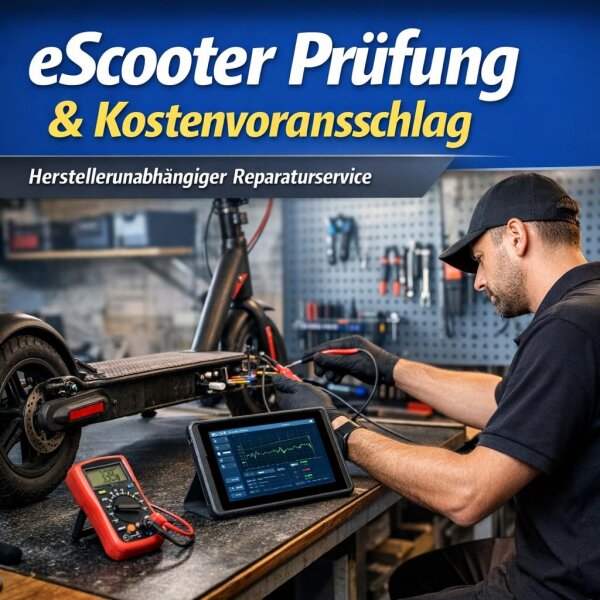 eScooter Prüfung & Kostenvoranschlag – herstellerunabhängiger Reparaturservice