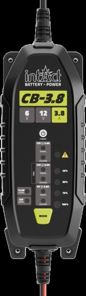 intAct ChargeBox 3.8 – kompaktes Ladegerät für Autobatterie 6 V / 12V