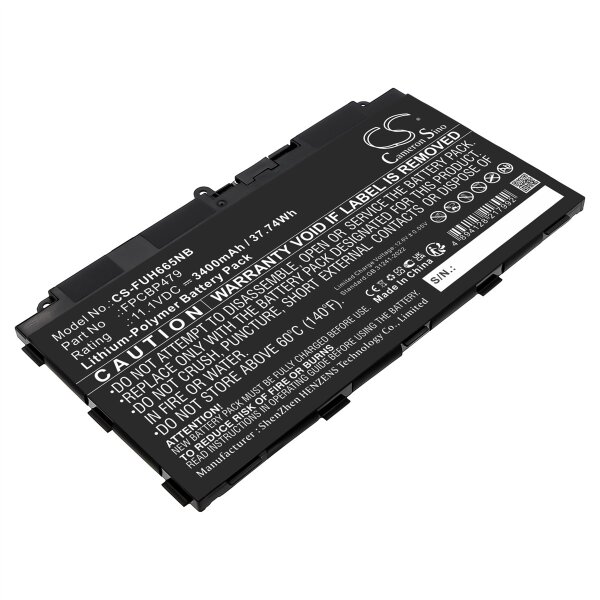Ersatzakku für Fujitsu Stylistic Q616, Q665, Q738, Q739 - 11,1 Volt 3400mAh Li-Polymer