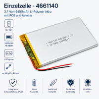 Einzelzelle - 4661140 - 3,7 Volt 5400mAh Li-Polymer Akku...