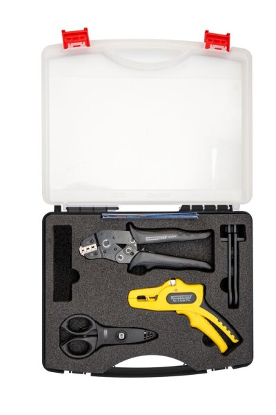 Weicon Solar PV Set Werkzeug | Abisolierzange, Crimpzange MC4 & Kabelschere