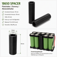 Platzhalter / Spacer / Dummy für 18650 Zelle -...