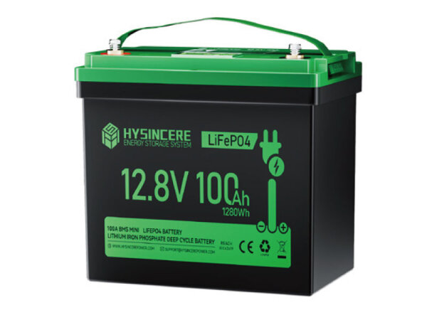 Axcom LFP12-100HL (IP65) - LiFePO4 Akku 12,8 Volt 100Ah mit LCD & M8 Anschluss