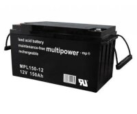 Multipower MPL150-12I - 12V 150Ah AGM Akku Longlife, M8...
