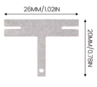 Schweissverbinder T-Form - 26x20mm für 18650 Zellen