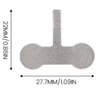Schweissverbinder T-Form - 27,7 x 22mm für 18650...