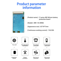 13S 48V BMS Li-Ion Batterie Schutzplatine | 15A / 20A Akku Management System