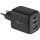 65W USB-C Schnellladegerät Set mit 1m USB-C Textilkabel | 2x USB-C PD + USB-A QC 3.0 | 3-fach GaN Fast Charger