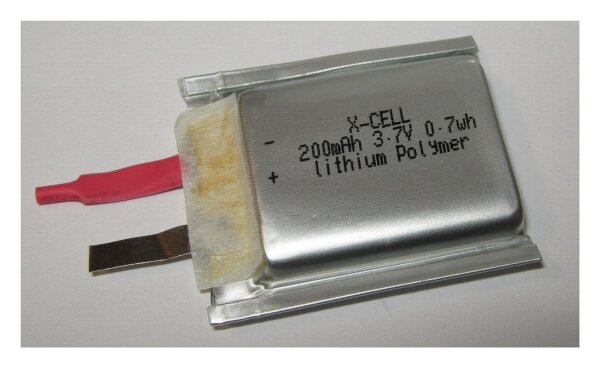 XCell Zelle 3,7V / 200mAh - 15 C 1S1P , ECO Platine